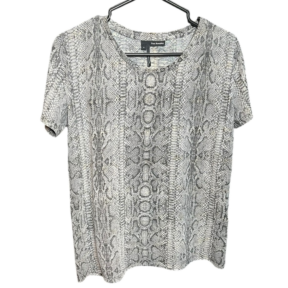 𝐓𝐇𝐄 𝐊𝐎𝐎𝐏𝐋𝐄𝐒 Python print oversized sheer tee - Picture 3 of 5